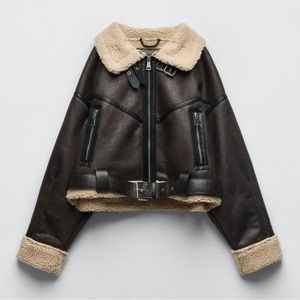 NEW Zara Cropped Double-Faced Jacket